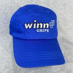 Winn Grips Logo Unisex Blue Winn Golf Hat Adjustable Cotton Dad Cap 58cm